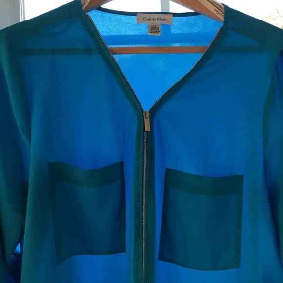 Calvin Klein Zip Blouse - Picture 2 of 8